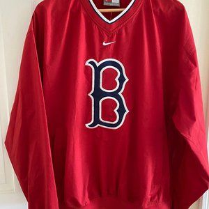 BOSTON RED SOX Unisex Size: L NIKE TEAM-MLB Embroidered V-Neck Windbreaker